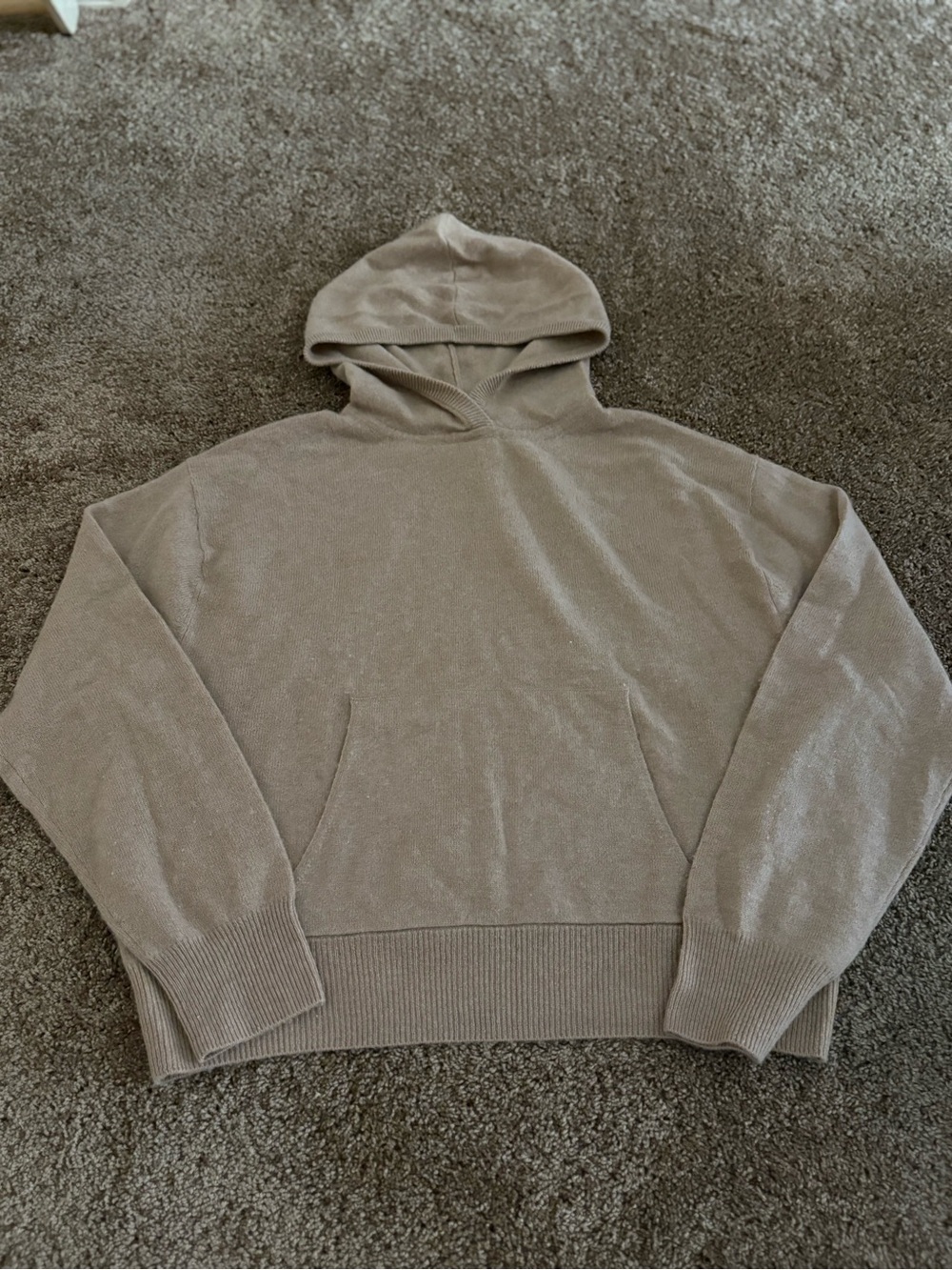 Something Navy Cashmere Pullover Hoodie Medium